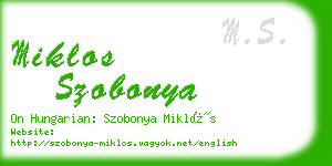 miklos szobonya business card